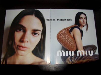 MIU MIU 2-Page PRINT AD Spring 2023 KENDALL JENNER Zoë Ghertner beautiful girl