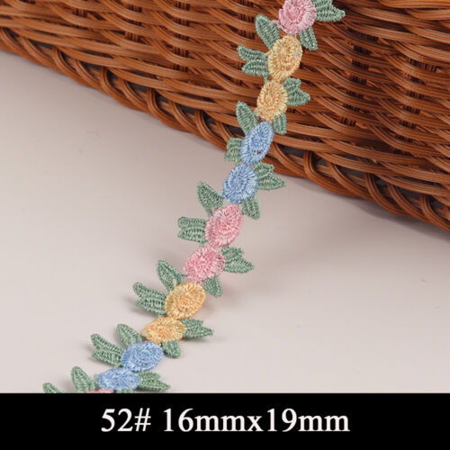 13/15/25mm Guipure Embroidered Daisy Flower Lace Trim Sewing and Embellishment - Picture 63 of 63