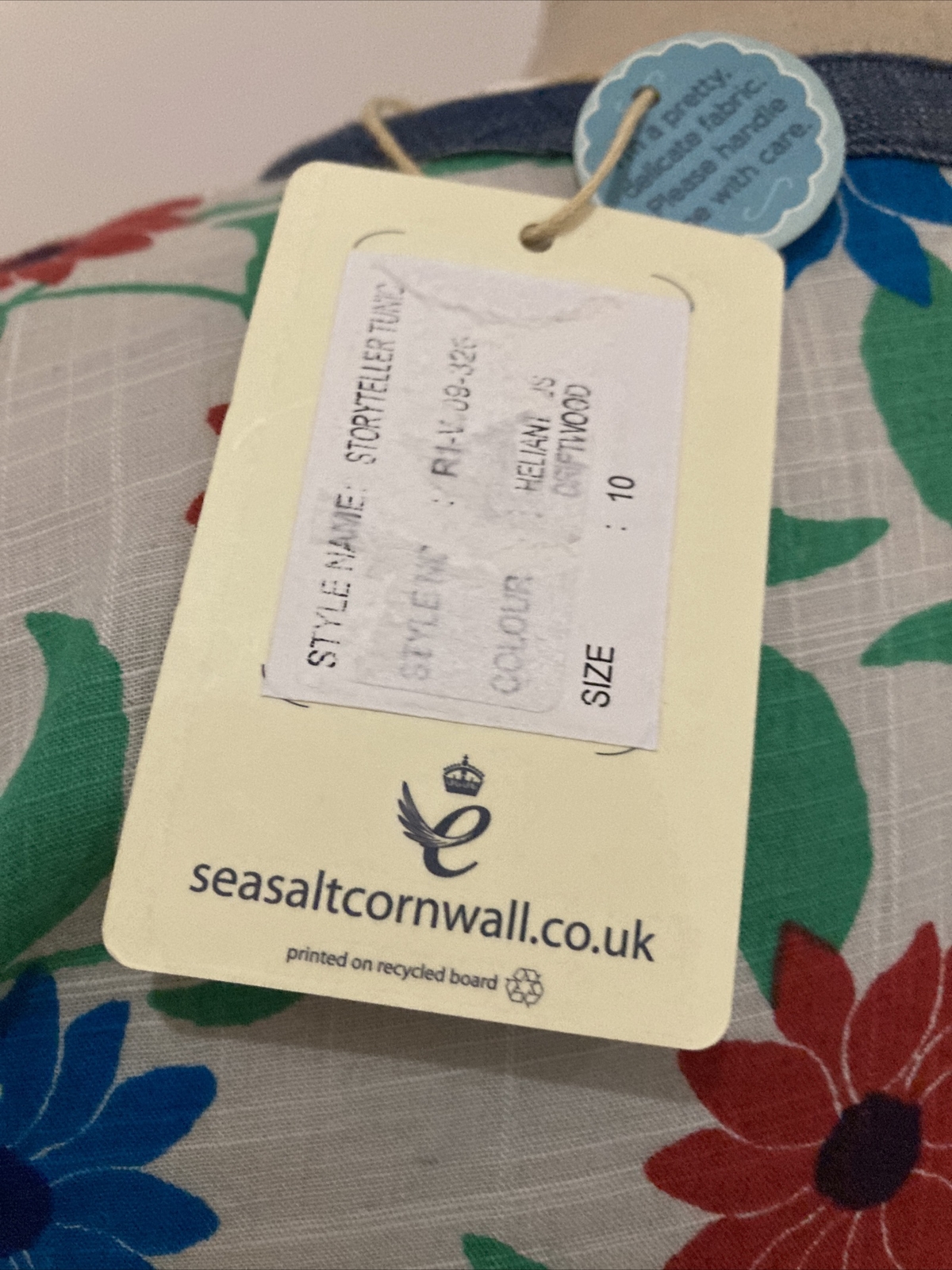 Seasalt "Storyteller" Floral Cotton Tunic, Size 10 UK, BNWT  9