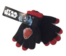 New Star Wars Gloves Boys Disney Chewbacca R2D2 C3PO Han Solo Black Red