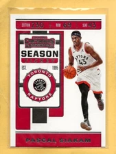 PASCAL SIAKAM - 2019-20 Panini Contenders "Season Ticket" - #87 - Raptors - #1