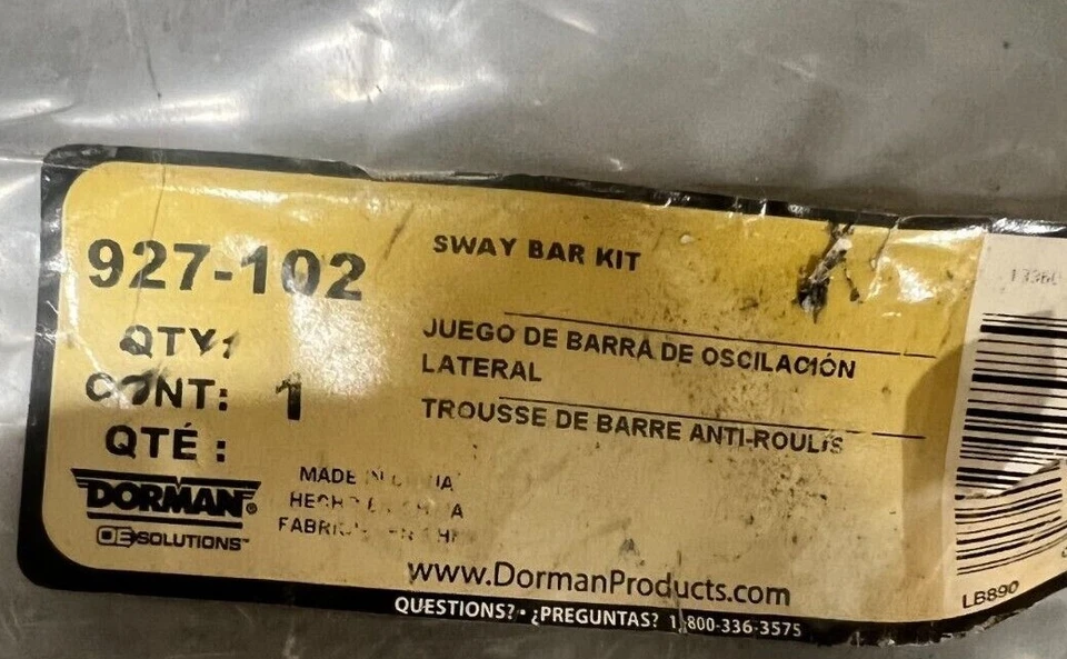 Комплект стабилизаторов подвески передней части DORMAN 927-102 для фургона GMC Chevy 96-02 годов выпуска - Изображение 2 из 3