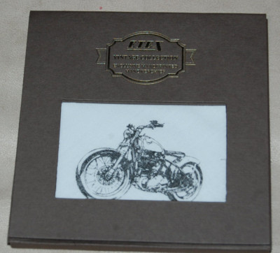 Herrentaschentuch Vintage collction Motorrad,Biker Handgedruckt - 1 St./Packung