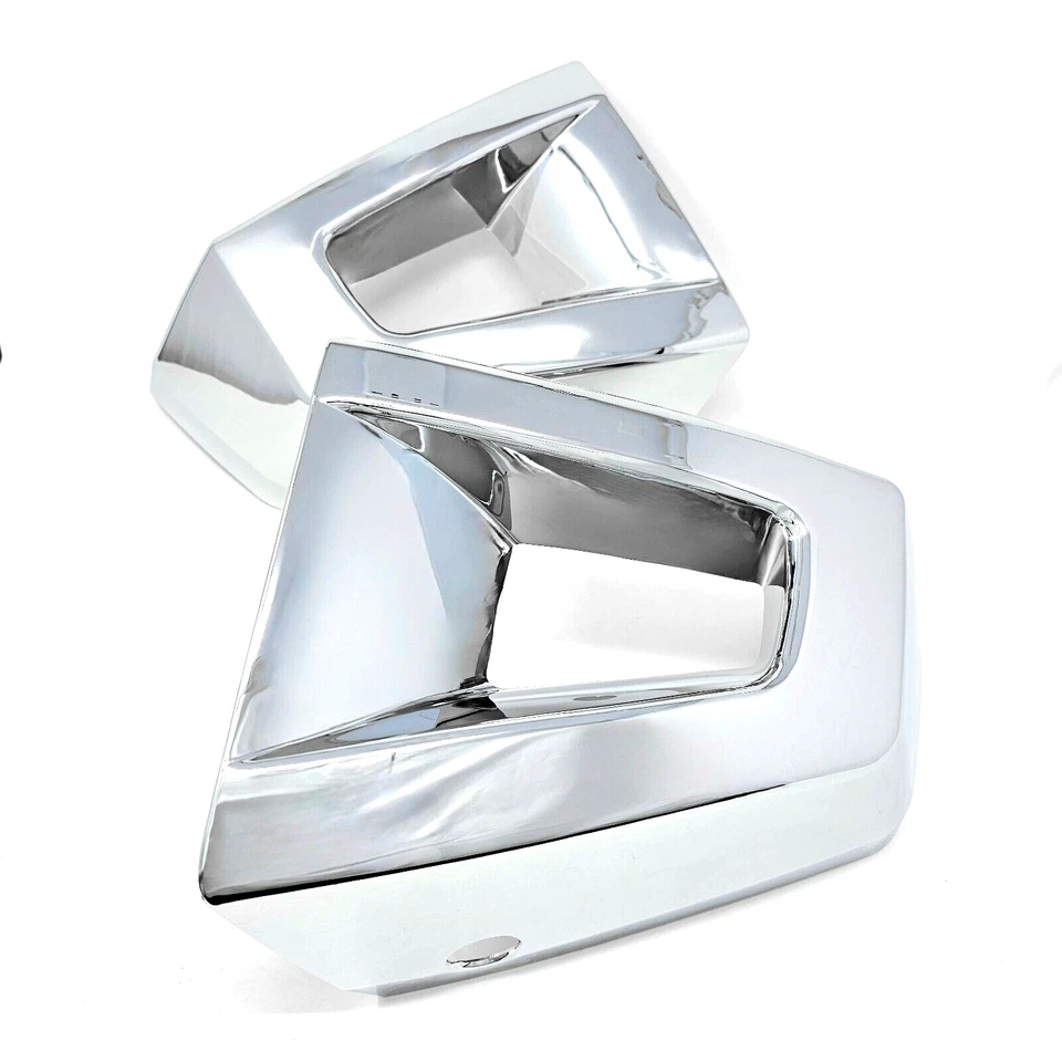 Chrome Front Bumper End Trim Bezel Cover Cap Molding For 2006-2010 HUMMER H3 Set - Image 2 of 4