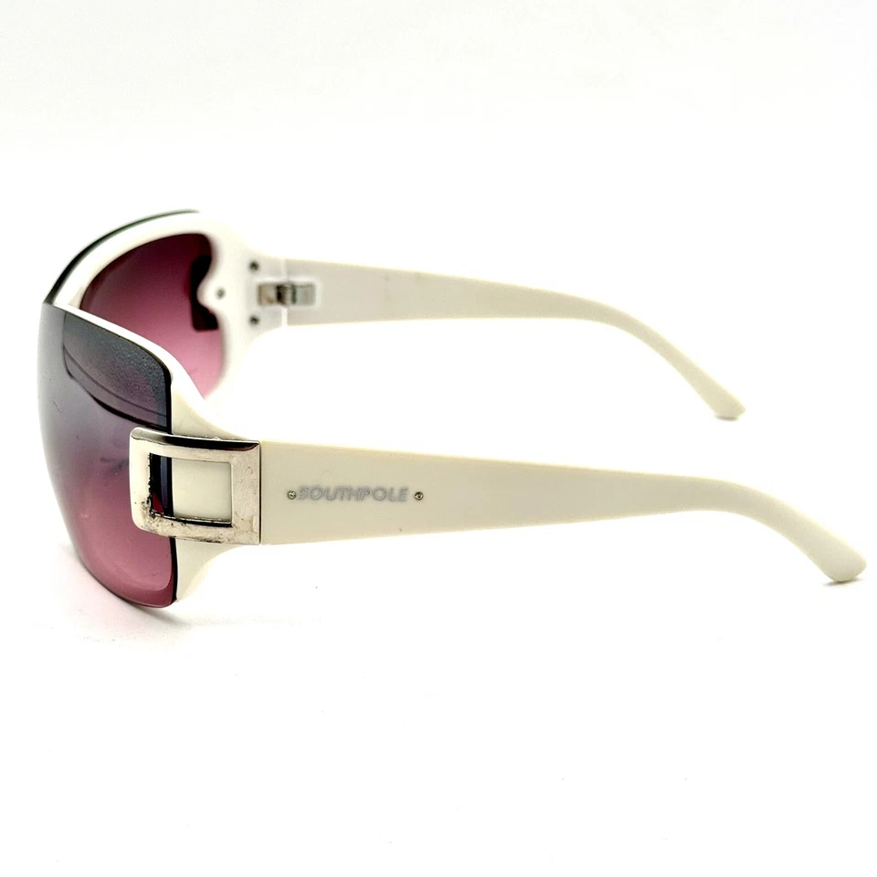 Southpole 203SP-WHPK Diseñador Moda Gafas de sol Escudo Estilo Envolvente Blanco Púrpura Foto 4 de 4
