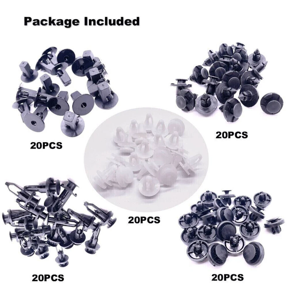 For Toyota Sienna Car Trim Panel Clips Bumper Fender Pin Rivet 7 8 9mm Engine - Imagem 4 de 4