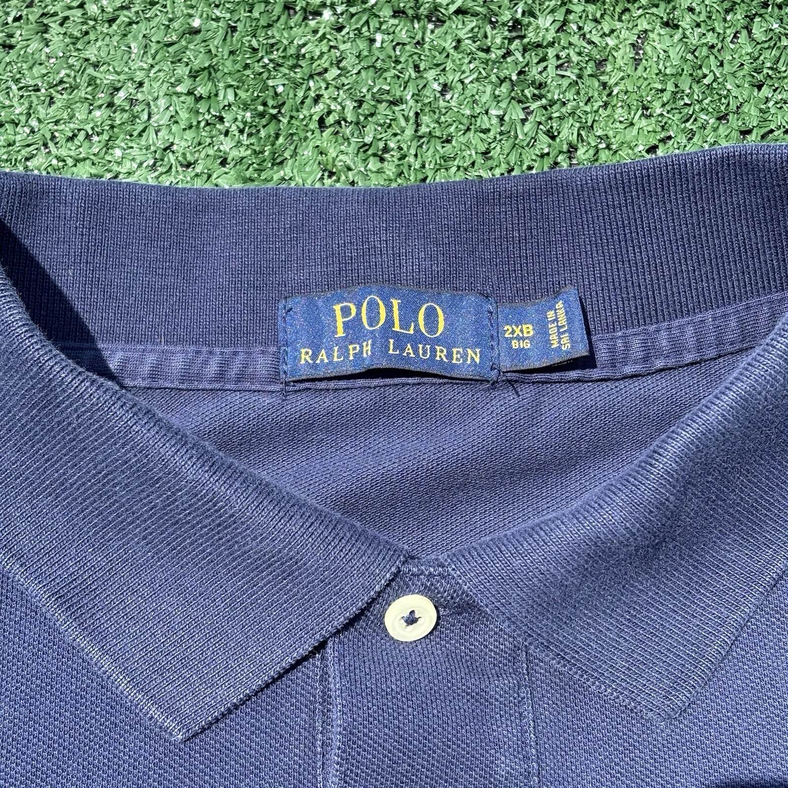 Polo Ralph Lauren da uomo blu 2XB rosso pony casual manica corta