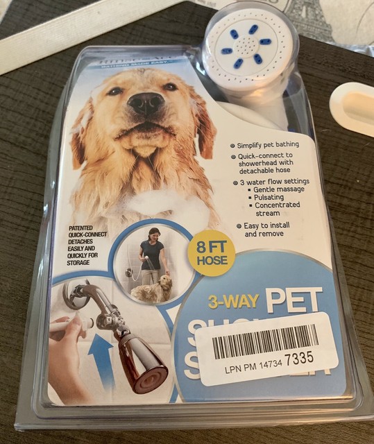 Rinse Ace 3 Way Pet Shower Sprayer with 8 Foot Hose and Quick Connect