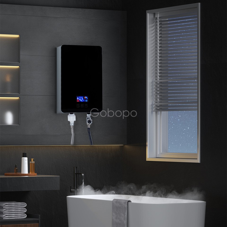 Tankless Electric Instant Hot Water Heater Shower Kit Caravan Camper