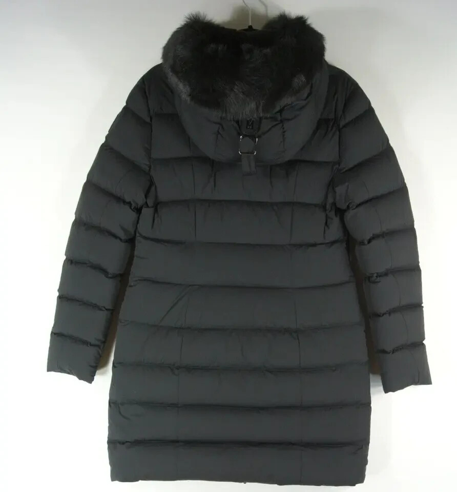 【MACKAGE】CALLA AGILE-360 STRETCH LIGHT ダウンコート Calla, Agile-360 stretch light down coat with blue fox fur