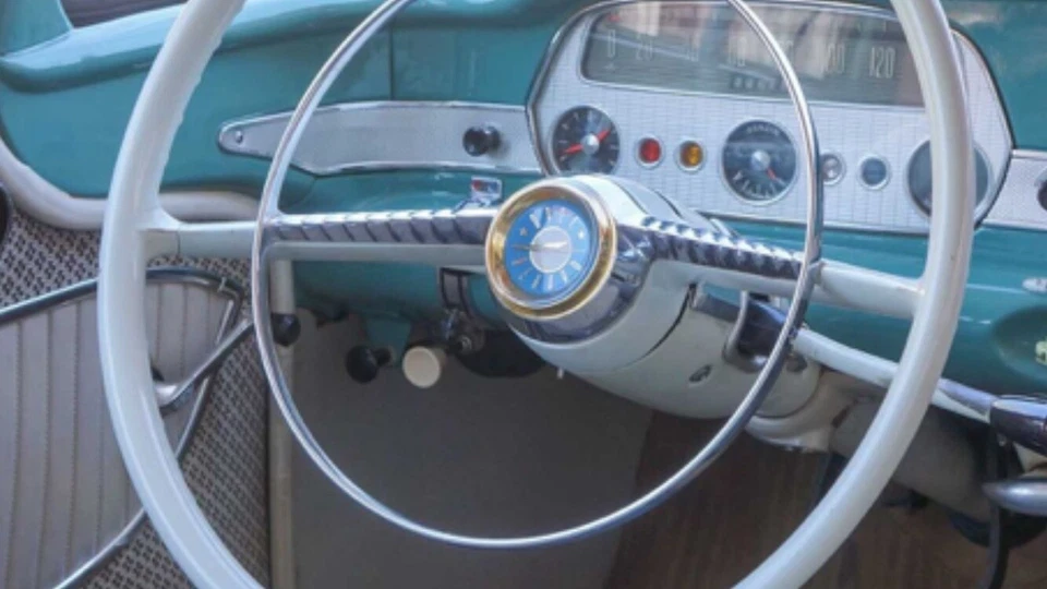 Opel Olympia Rekord P1 Steering Wheel Center Horn Button Cap 1958 1959 1960 - Image 2 of 4