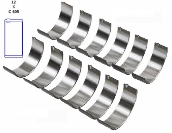  Jeep Cherokee Comanche Wagoneer 1985 1986 2,8 L 173 V6 12 barras y cojinetes principales Foto 2 de 3