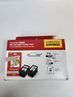 Canon Ink And Paper Combo Pack Black & Color Ink & 50 Photo Paper 4" x 6"