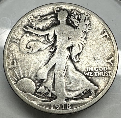 1918-D Walking Liberty Half VG - 第 1/2 張圖片
