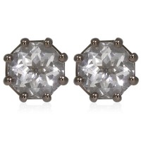 Xen Ohrstecker Mit Bergkristall Ca. 3,78 Ct. Black Rhodium