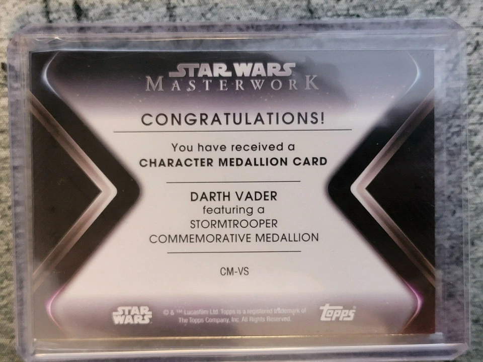 2021 Star Wars Masterwork DARTH VADER Commemorative Character Medallion  🔥💥 - Image 2 of 2