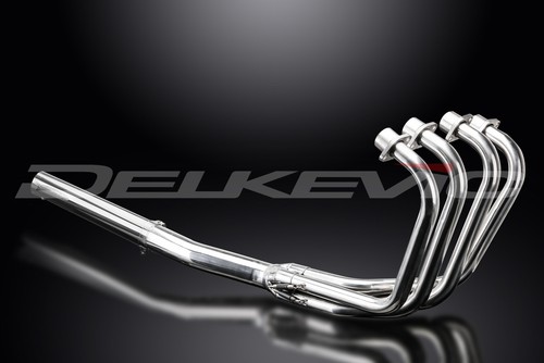 Silenciador recto de acero inoxidable 4-1 escape completo Delkevic Suzuki GS850 1979-1981 - Imagen 6 de 6