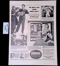 1939 The SERVEL ELECTROLUX Gas Refrigerator that Freezes Print Ad 46743