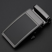 35mm Ratchet Belt Buckle Automatic Click Buckle Adjustable Black