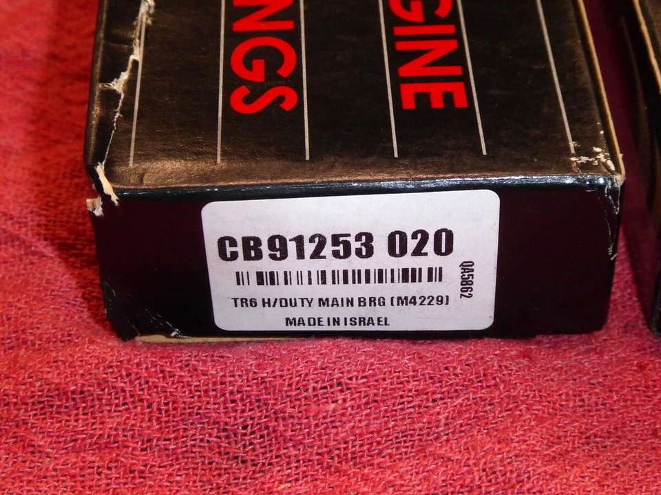 King M4229 Tri-Metal Bearings HD Mains Triumph TR250,TR6, GT6 .020 Over CB91253 - Image 3 of 3