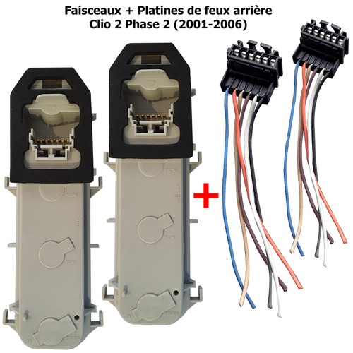 Platine Support Lampe Kit Reparation Feu Arriere pour CLIO 2 phase 2 Dci 1,2 16v - Photo 9/12