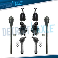 RWD 8pc Front Upper Lower Ball Joints Tierods for 1999-2000 Chevy Silverado 2500