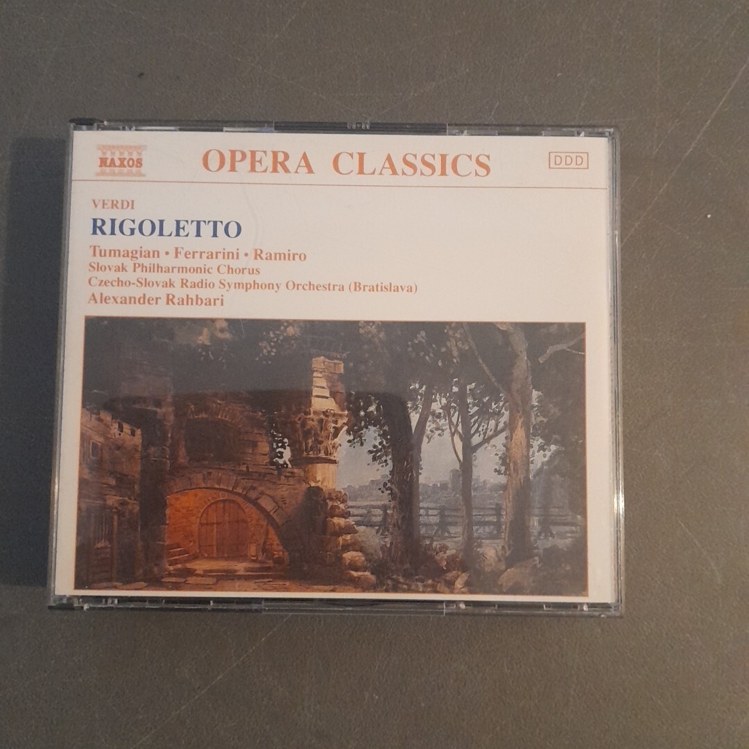 VERDI  - RIGOLETTO: COMPLETE OPERA / ALEXANDER RAHBARI – NAXOS 2 CD SET (1991)