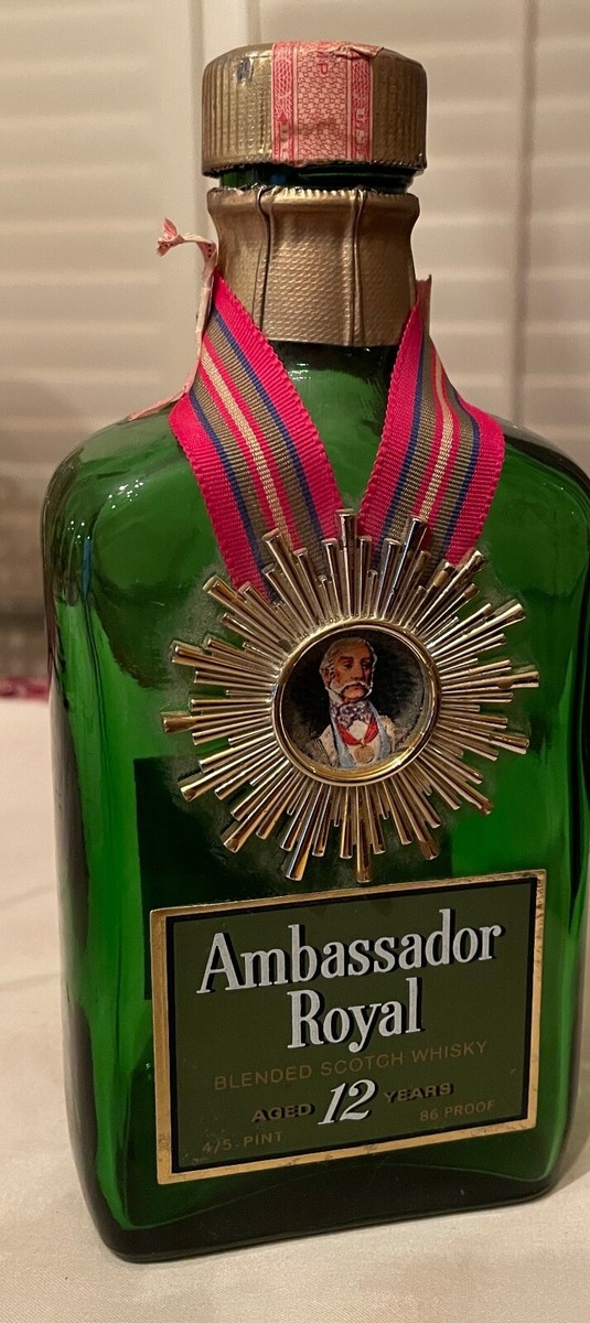 Ambassador Royal Blended Sotch Whisky Aged 12 Years Bottle Empty