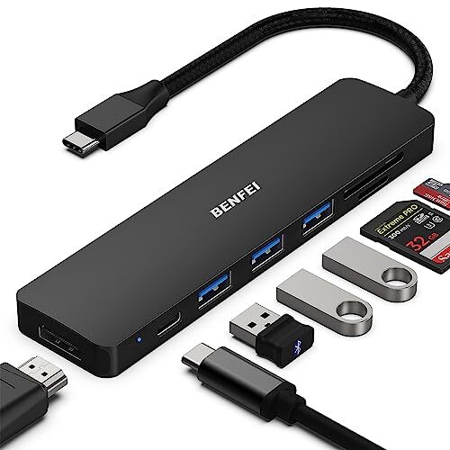 BENFEI 7 in 1 Adattatore Multiporta USB Type C Hub con HDMI 4K /3*USB (D1w)