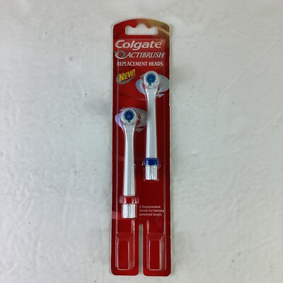 Colgate ActiBrush 2 Pack Active Cleaning Tip Brush Replacement Heads - NEW