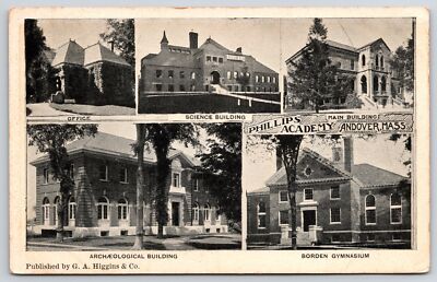 Philips Academy Science Building Borden Gymnasium Andover Massachusetts Postcard