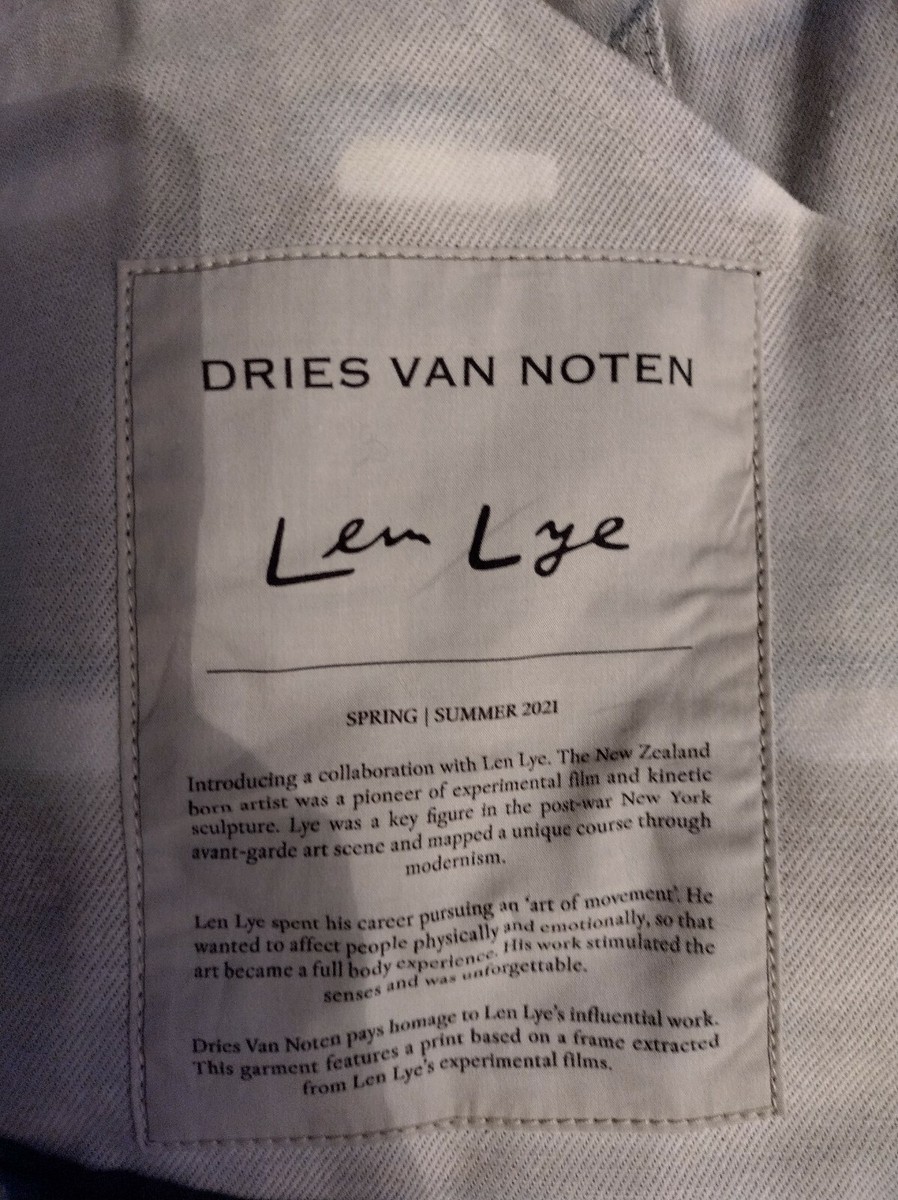 NEW Dries Van Noten X Len Lye Vilsoni Jacket Size Small SS21
