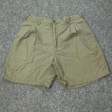 VTG Chaps Ralph Lauren Shorts Mens Size 38 Beige Relaxed Golf Linen Blend 90s