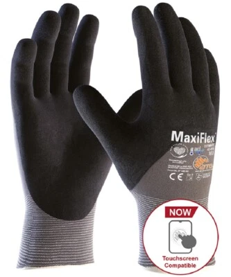 6 Pairs ATG MaxiFlex Ultimate Gloves 3/4 Coat Nitrile Foam Washable Touchscreen