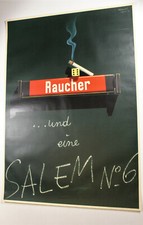 Herbert LEUPIN (1916-1999) Werbeplakat Yenidze Salem Zigaretten Dresden 3 c.1950