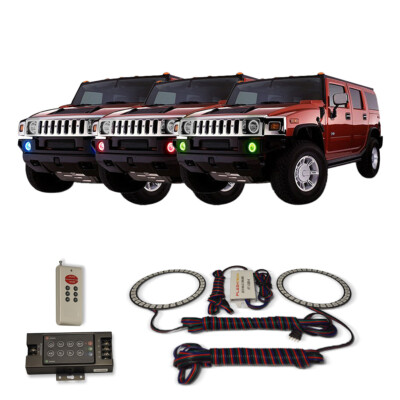 RGB Multi Color RF Fog Light Halo kit for Hummer H3 06-10