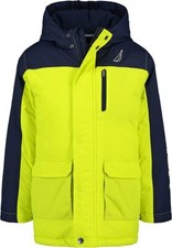 110.00 Nautica Boys' SZ M 5 Water Resistant Snorkel Coat sulphur yellow NEW