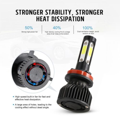4 Sides LED Headlight H11 Low Beam Bulbs For Toyota Landcruiser 200 2007-2012 - Picture 4 of 12