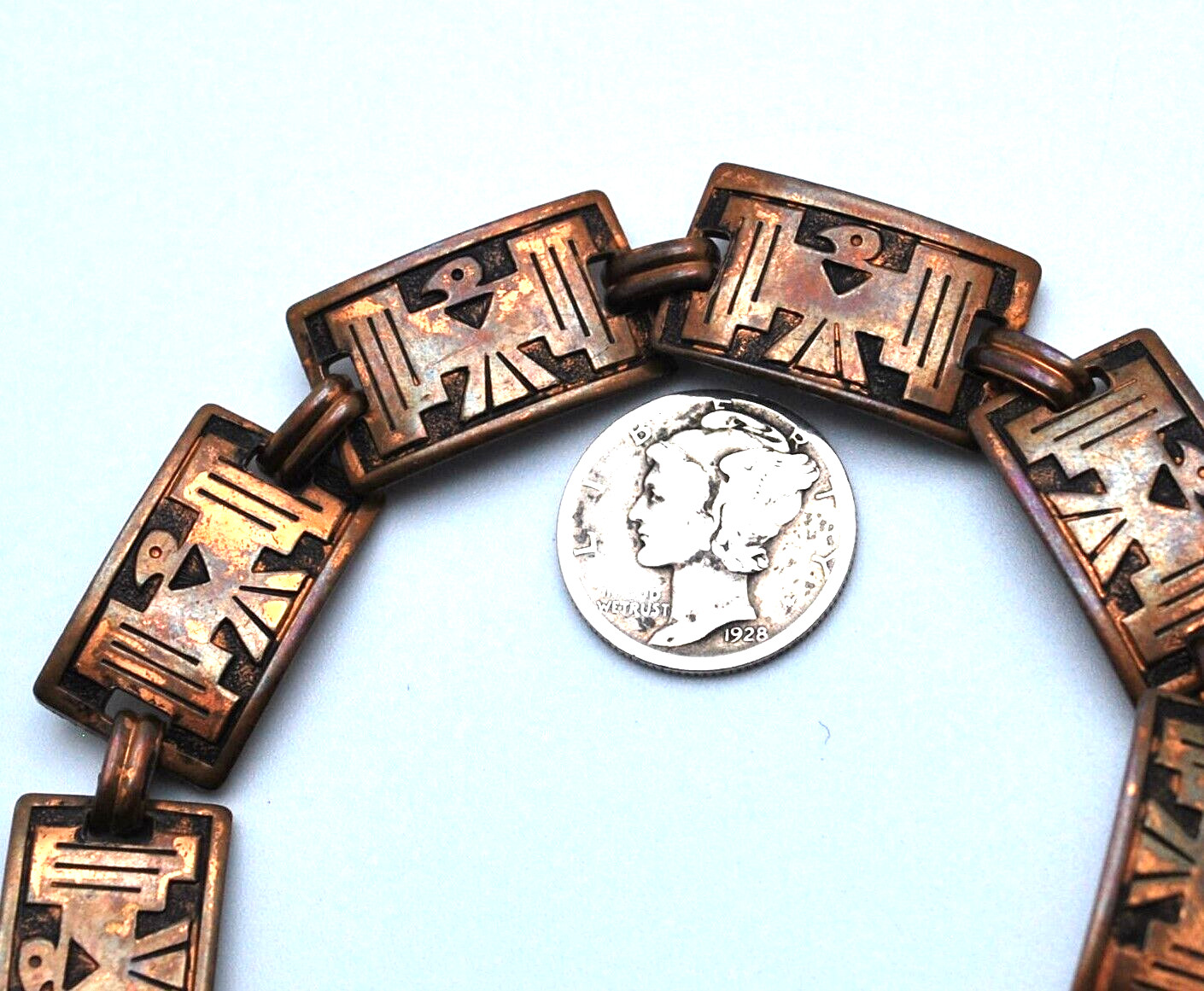 THUNDERBIRD Native American Indian Solid Copper  … - image 5