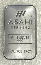 1 oz Silver Asahi .999 Fine Silver Bar