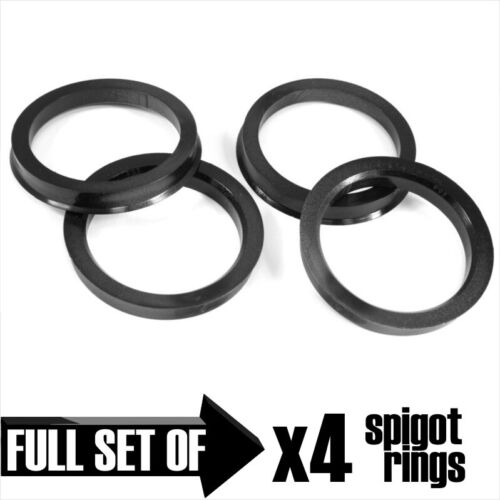 Set of 4x Spigot Rings Alloy Wheel Hub Spacer size to choice diameter Ø OD-ID mm - Picture 3 of 4