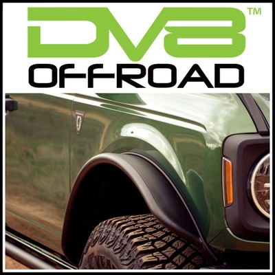DV8 Offroad FDBR-01 Front & Rear Tube Fender Flares fit 2021-2024 Ford Bronco