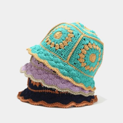 Fashion Womens Ladys Crochet Bucket Hat Knitted Warm NEW Trend