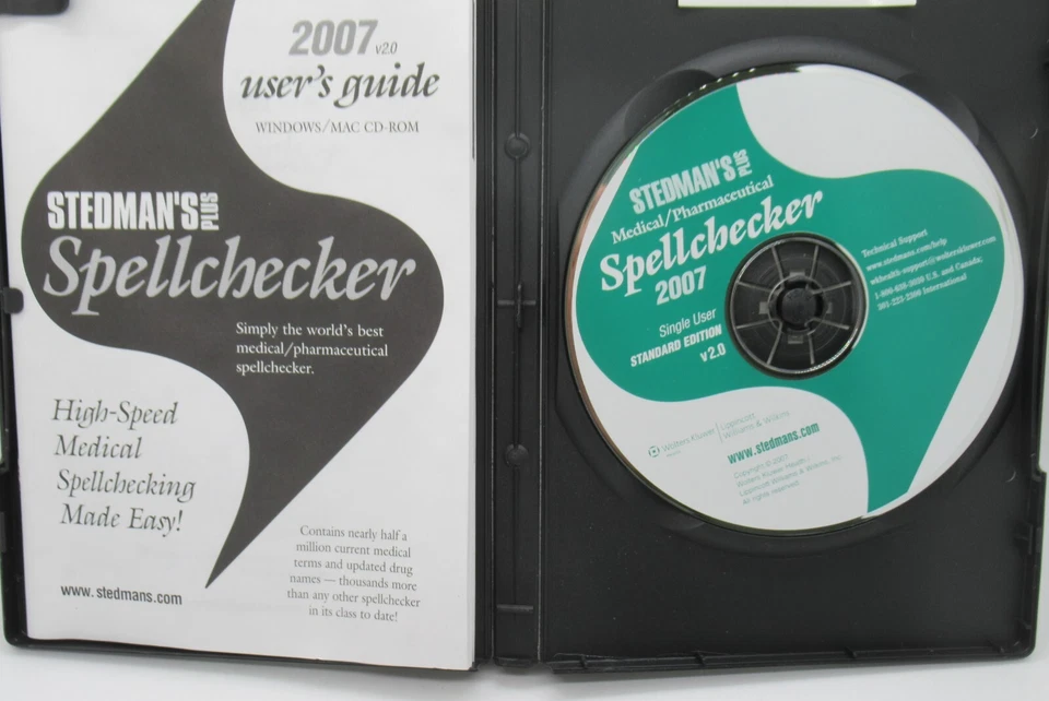 STEDMAN'S PLUS 2007 MEDICAL/PHARMA SPELLCHECKER PC CD-ROM, WIN VISTA OFFICE 2007 - Image 3 of 3