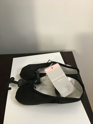 BRAND NEW GIRL'S SIZE 13 DANSKIN NOW FAUX LEATHER DANCE SHOES