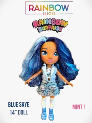 Rainbow High Blue Skye 14'' Doll w/Outfit & Shoes Rainbow Surprise 2019 MGA Mint