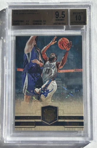 2009 Panini Court Kings James Harden ROOKIE RC AUTO #126 BGS 9.5 TRUE GEM MINT+