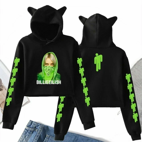 Billie Eilish Women's HipHop Hoodie Hoodie MUSIC Fan Sweatshirt Sweater#-*-* - Bild 14 von 15