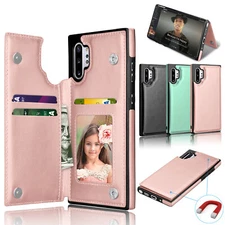 For Samsung Galaxy Note 10 Plus Wallet Case Flip Leather Magnetic Stand Cover