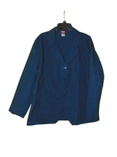 Red Kap Navy Blue Scrub Work Light Jacket Large Unisex New